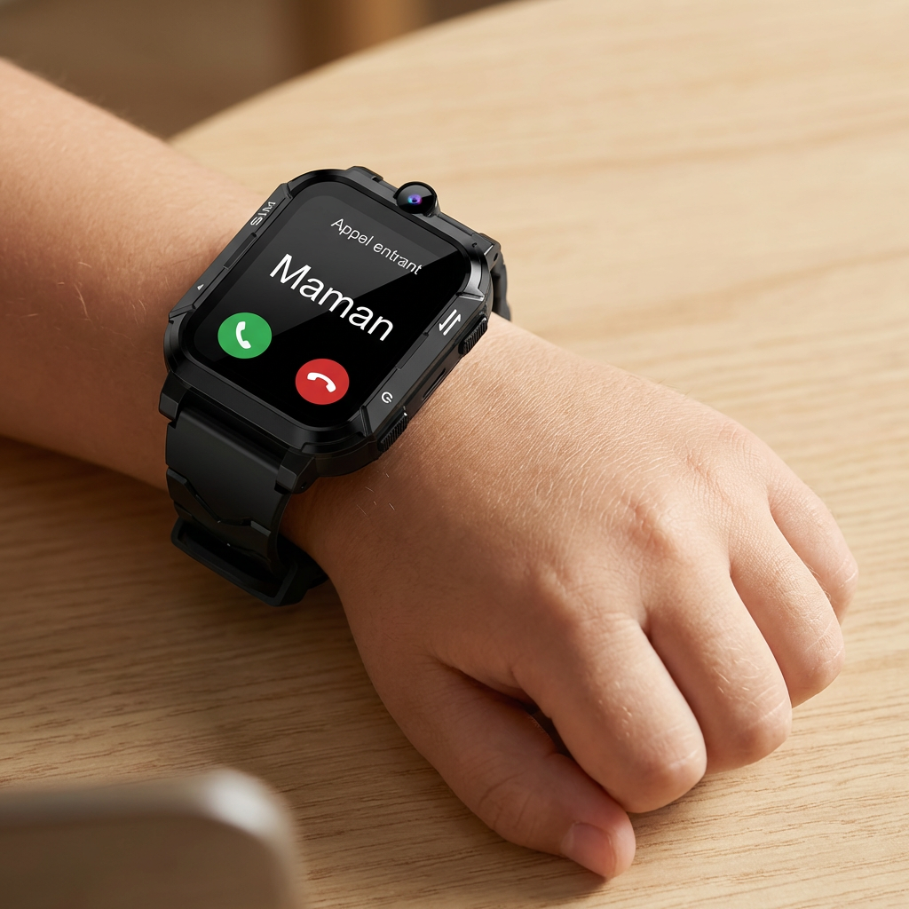 Montre Connectée Fille/Garçon 4G, GPS+LBS+WiFi 5-16 Ans ADM
